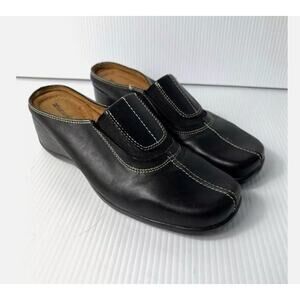 NATURALIZER Clogs Allia Slip On Black Mules sz 9M